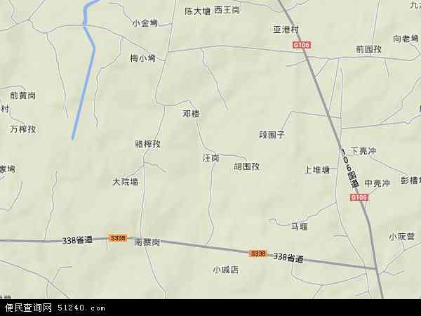 汪岗镇地形图 - 汪岗镇地形图高清版 - 2026年汪岗镇地形图