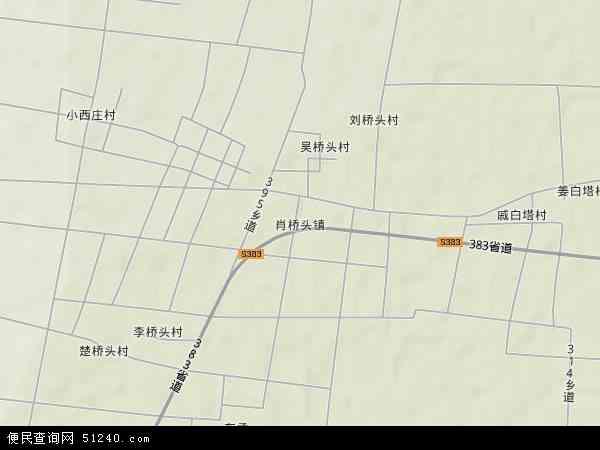 肖桥头镇地形图 - 肖桥头镇地形图高清版 - 2024年肖桥头镇地形图