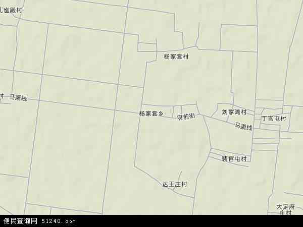 杨家套乡地形图 - 杨家套乡地形图高清版 - 2024年杨家套乡地形图