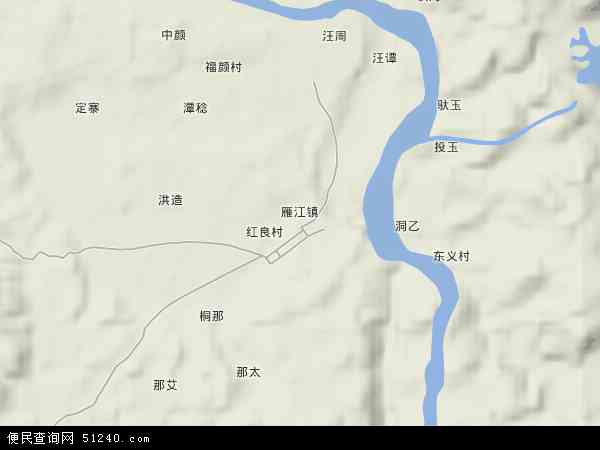 雁江镇地形图 - 雁江镇地形图高清版 - 2024年雁江镇地形图