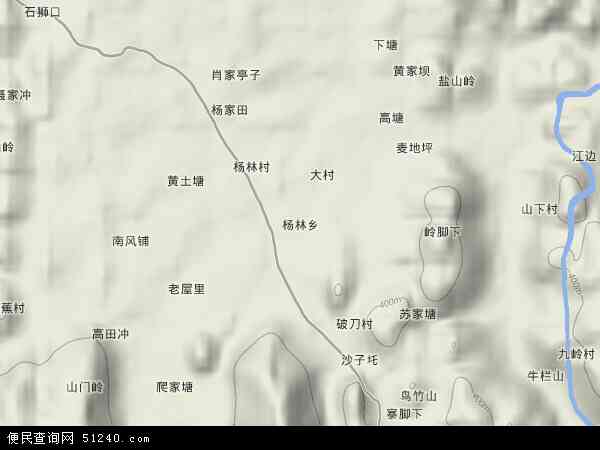 杨林乡地形图 - 杨林乡地形图高清版 - 2024年杨林乡地形图