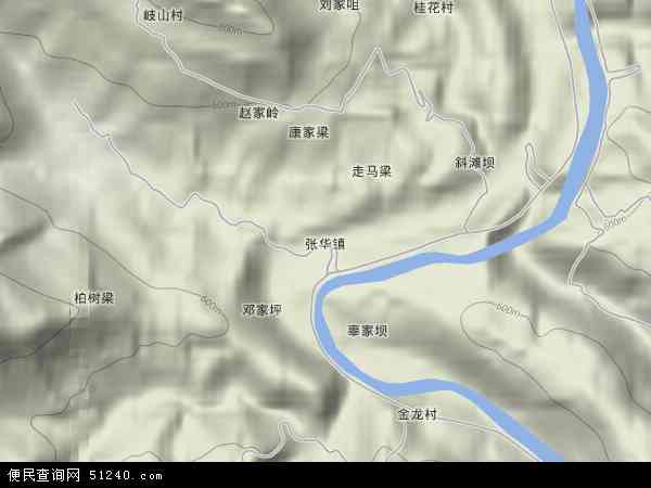 张华镇地形图 - 张华镇地形图高清版 - 2024年张华镇地形图