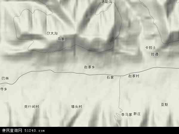 赵家乡地形图 - 赵家乡地形图高清版 - 2024年赵家乡地形图