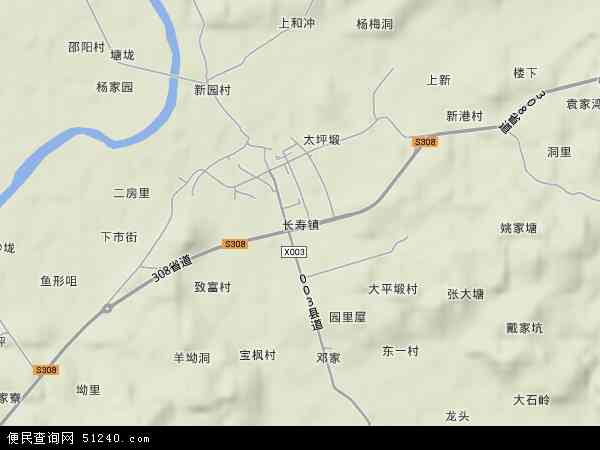 长寿镇地形图 - 长寿镇地形图高清版 - 2024年长寿镇地形图