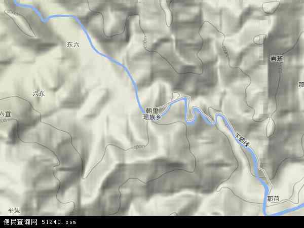 朝里瑶族乡地形图 - 朝里瑶族乡地形图高清版 - 2024年朝里瑶族乡地形图