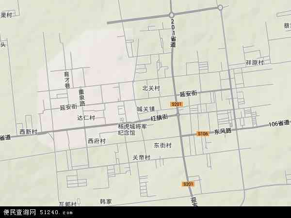 城关镇地形图 - 城关镇地形图高清版 - 2024年城关镇地形图