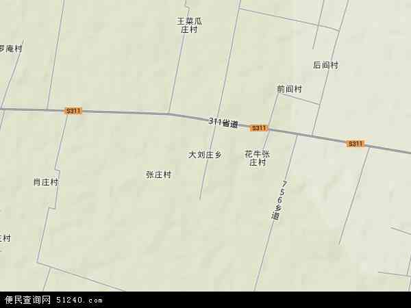 大刘庄乡地形图 - 大刘庄乡地形图高清版 - 2024年大刘庄乡地形图