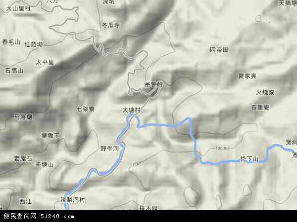 大塘瑶族乡地形图 - 大塘瑶族乡地形图高清版 - 2024年大塘瑶族乡地形图