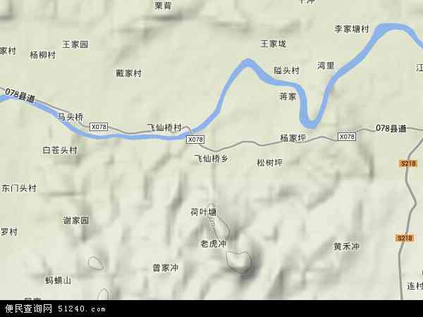飞仙桥乡地形图 - 飞仙桥乡地形图高清版 - 2024年飞仙桥乡地形图