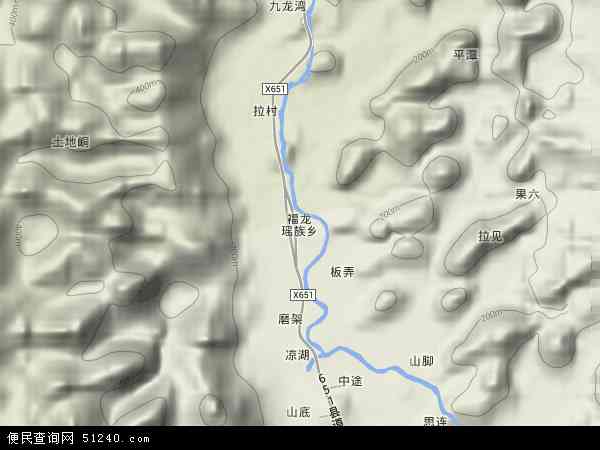 福龙瑶族乡地形图 - 福龙瑶族乡地形图高清版 - 2024年福龙瑶族乡地形图