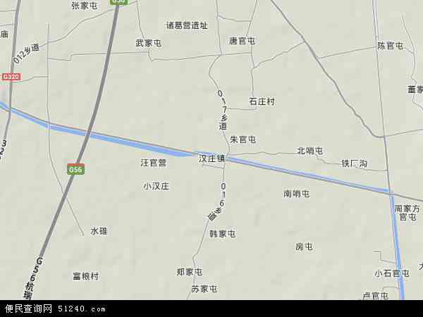 汉庄镇地形图 - 汉庄镇地形图高清版 - 2024年汉庄镇地形图