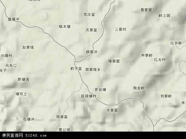 简家陇乡地形图 - 简家陇乡地形图高清版 - 2026年简家陇乡地形图