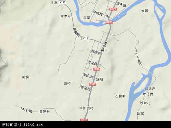 灵川镇地形图 - 灵川镇地形图高清版 - 2024年灵川镇地形图