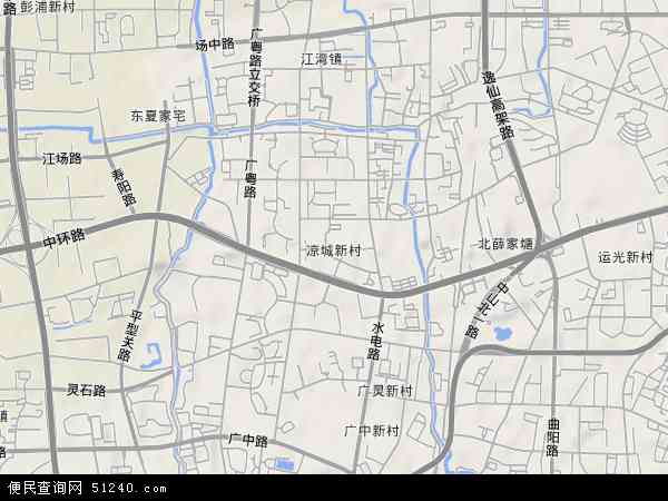 凉城新村地形图 - 凉城新村地形图高清版 - 2024年凉城新村地形图