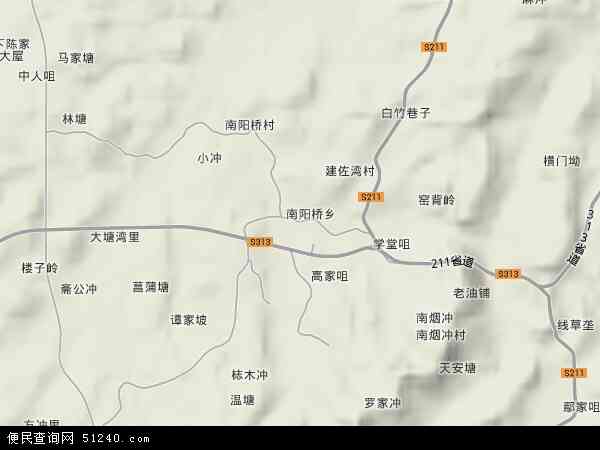 南阳桥乡地形图 - 南阳桥乡地形图高清版 - 2024年南阳桥乡地形图