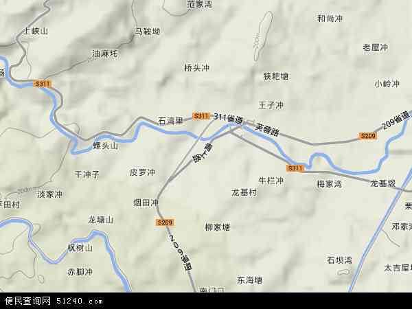 青山桥镇地形图 - 青山桥镇地形图高清版 - 2024年青山桥镇地形图