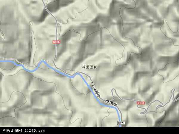 神堂堡乡地形图 - 神堂堡乡地形图高清版 - 2024年神堂堡乡地形图