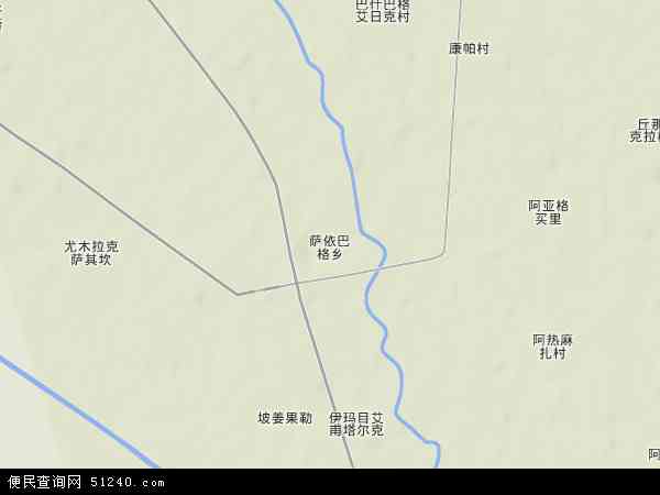 萨依巴格乡地形图 - 萨依巴格乡地形图高清版 - 2024年萨依巴格乡地形图