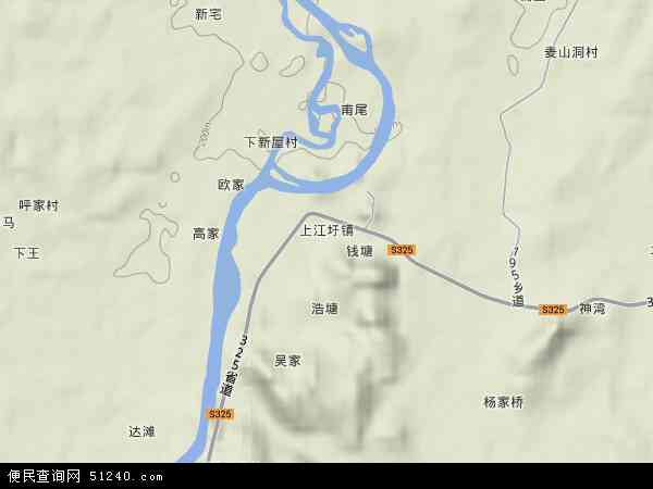 上江圩镇地形图 - 上江圩镇地形图高清版 - 2024年上江圩镇地形图