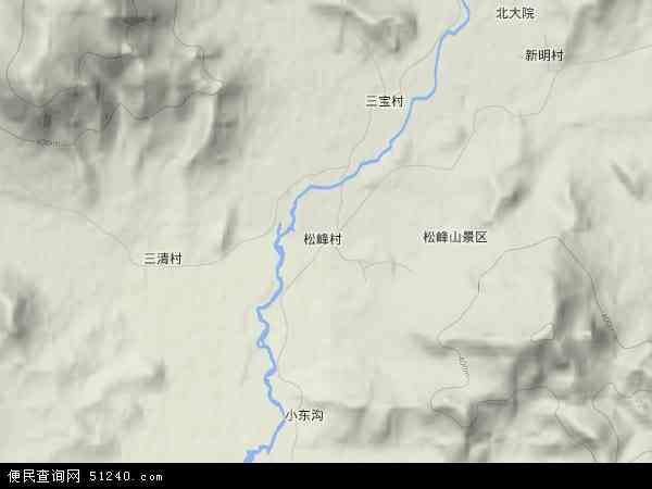 松峰山镇地形图 - 松峰山镇地形图高清版 - 2024年松峰山镇地形图