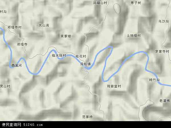 双桂镇地形图 - 双桂镇地形图高清版 - 2024年双桂镇地形图