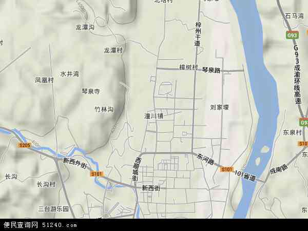 三台县潼川镇地图图片