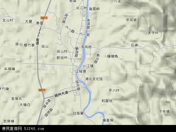 小江镇地形图 - 小江镇地形图高清版 - 2024年小江镇地形图