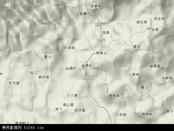 仙源乡地形图 - 仙源乡地形图高清版 - 2024年仙源乡地形图