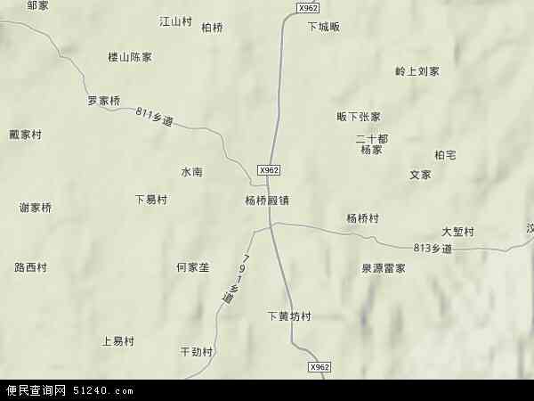 杨桥殿镇地形图 - 杨桥殿镇地形图高清版 - 2024年杨桥殿镇地形图