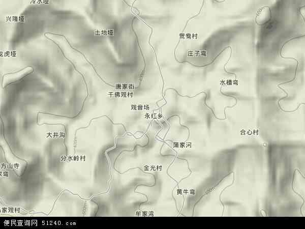 永红乡地形图 - 永红乡地形图高清版 - 2024年永红乡地形图