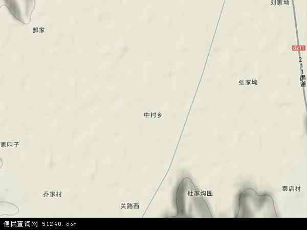 中村乡地形图 - 中村乡地形图高清版 - 2026年中村乡地形图