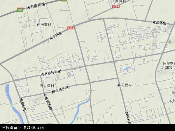 成吉思汗大街地形图 - 成吉思汗大街地形图高清版 - 2024年成吉思汗大街地形图