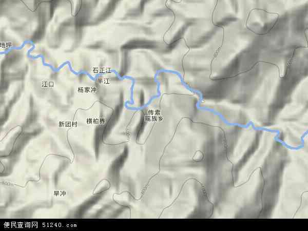 传素瑶族乡地形图 - 传素瑶族乡地形图高清版 - 2024年传素瑶族乡地形图