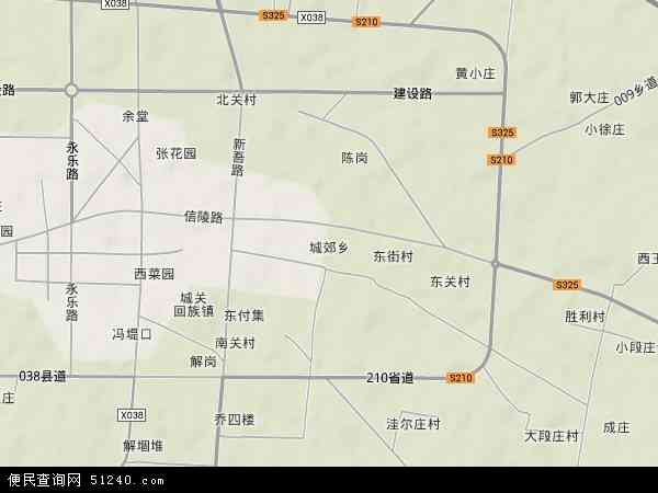 中国河南省商丘市宁陵县城郊乡地图(卫星地图)