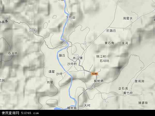 长江镇地形图 - 长江镇地形图高清版 - 2024年长江镇地形图