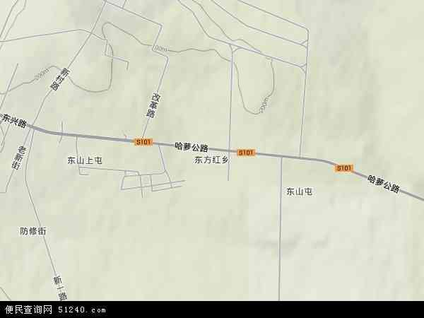 东方红乡地形图 - 东方红乡地形图高清版 - 2026年东方红乡地形图