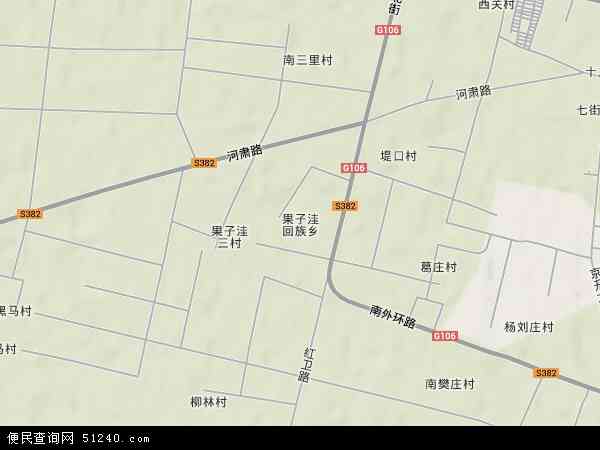 果子洼回族乡地形图 - 果子洼回族乡地形图高清版 - 2026年果子洼回族乡地形图