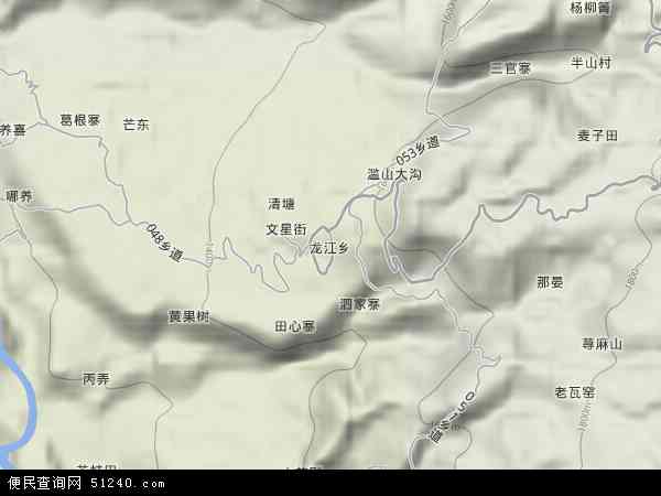 龙江乡地形图 - 龙江乡地形图高清版 - 2024年龙江乡地形图