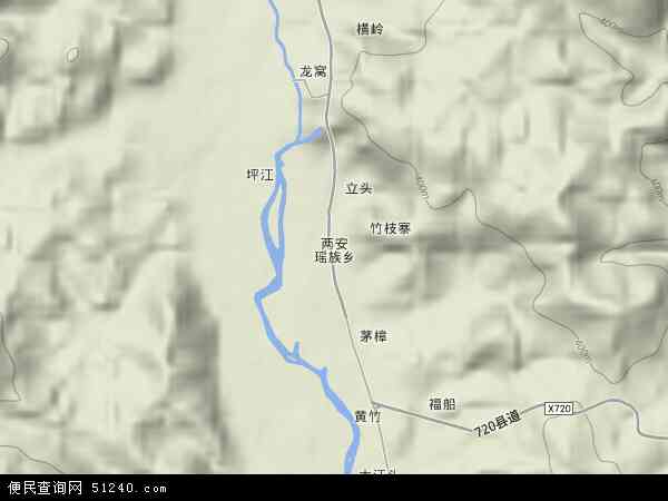 两安瑶族乡地形图 - 两安瑶族乡地形图高清版 - 2024年两安瑶族乡地形图