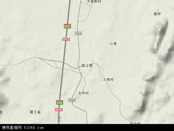 良江镇地形图 - 良江镇地形图高清版 - 2024年良江镇地形图