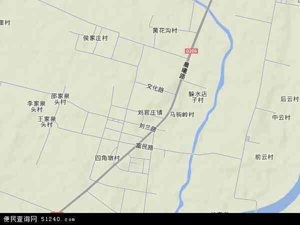 刘官庄镇地形图 - 刘官庄镇地形图高清版 - 2024年刘官庄镇地形图