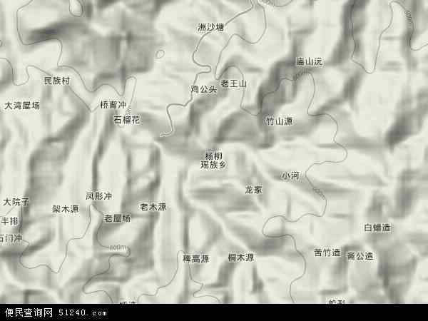 杨柳瑶族乡地形图 - 杨柳瑶族乡地形图高清版 - 2024年杨柳瑶族乡地形图