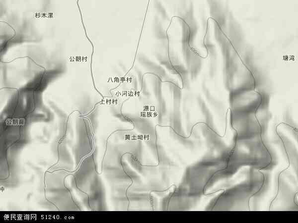 源口瑶族乡地形图 - 源口瑶族乡地形图高清版 - 2026年源口瑶族乡地形图