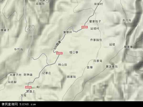 杨家湾镇地形图 - 杨家湾镇地形图高清版 - 2024年杨家湾镇地形图