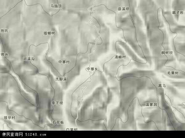 中寨乡地形图 - 中寨乡地形图高清版 - 2024年中寨乡地形图