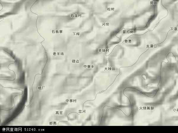 中寨乡地形图 - 中寨乡地形图高清版 - 2024年中寨乡地形图