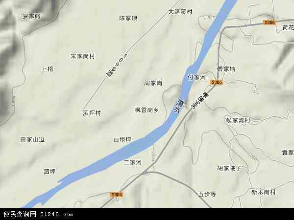 枫香岗乡地形图 - 枫香岗乡地形图高清版 - 2024年枫香岗乡地形图