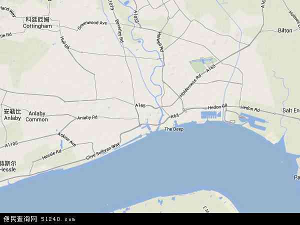 赫尔河畔京斯敦地形图 - 赫尔河畔京斯敦地形图高清版 - 2024年赫尔河畔京斯敦地形图
