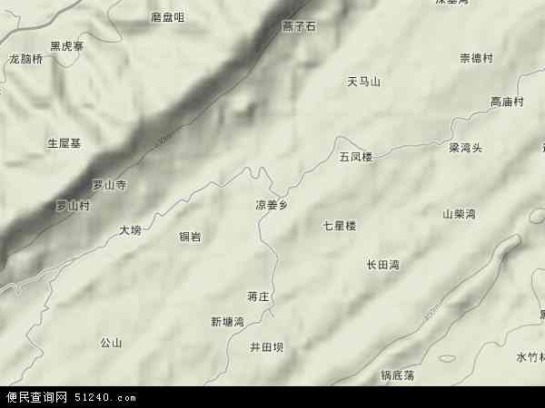 凉姜乡地形图 - 凉姜乡地形图高清版 - 2024年凉姜乡地形图