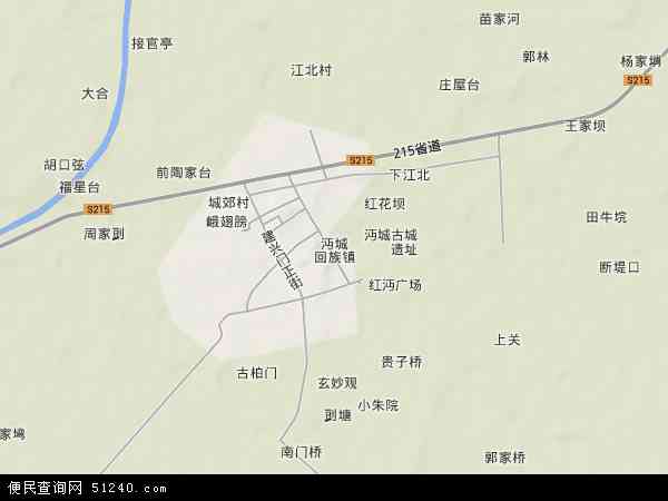 沔城回族镇地形图 - 沔城回族镇地形图高清版 - 2024年沔城回族镇地形图